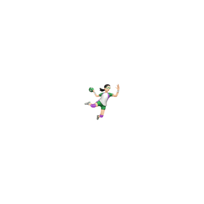 Woman Playing Handball Light Skin Tone