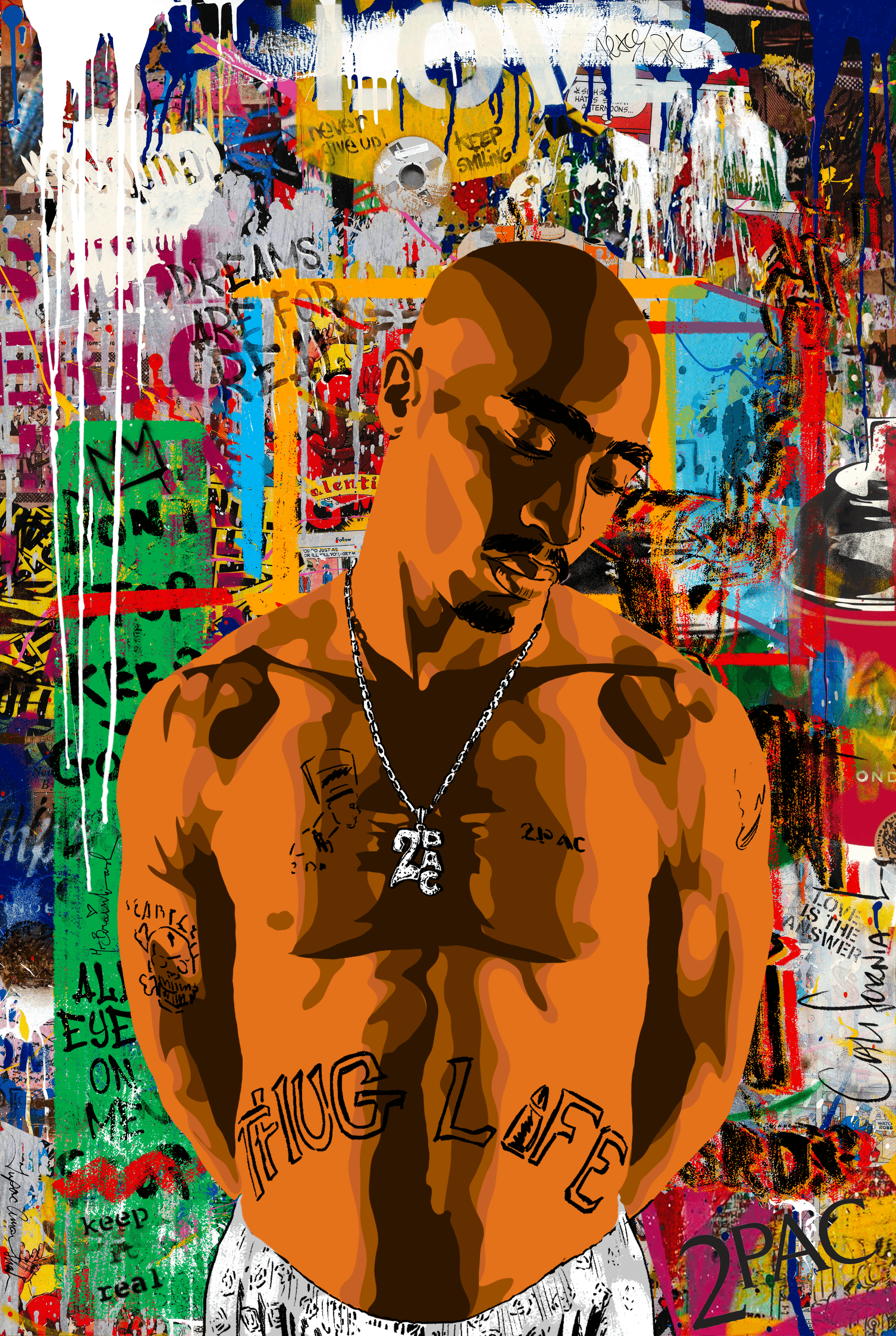 2Pac by Mr. Brainwash #1692
